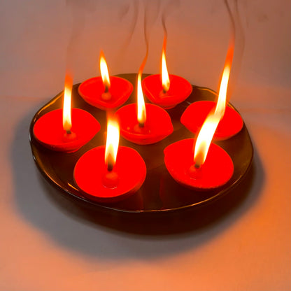 Dark red clay diya set of 5