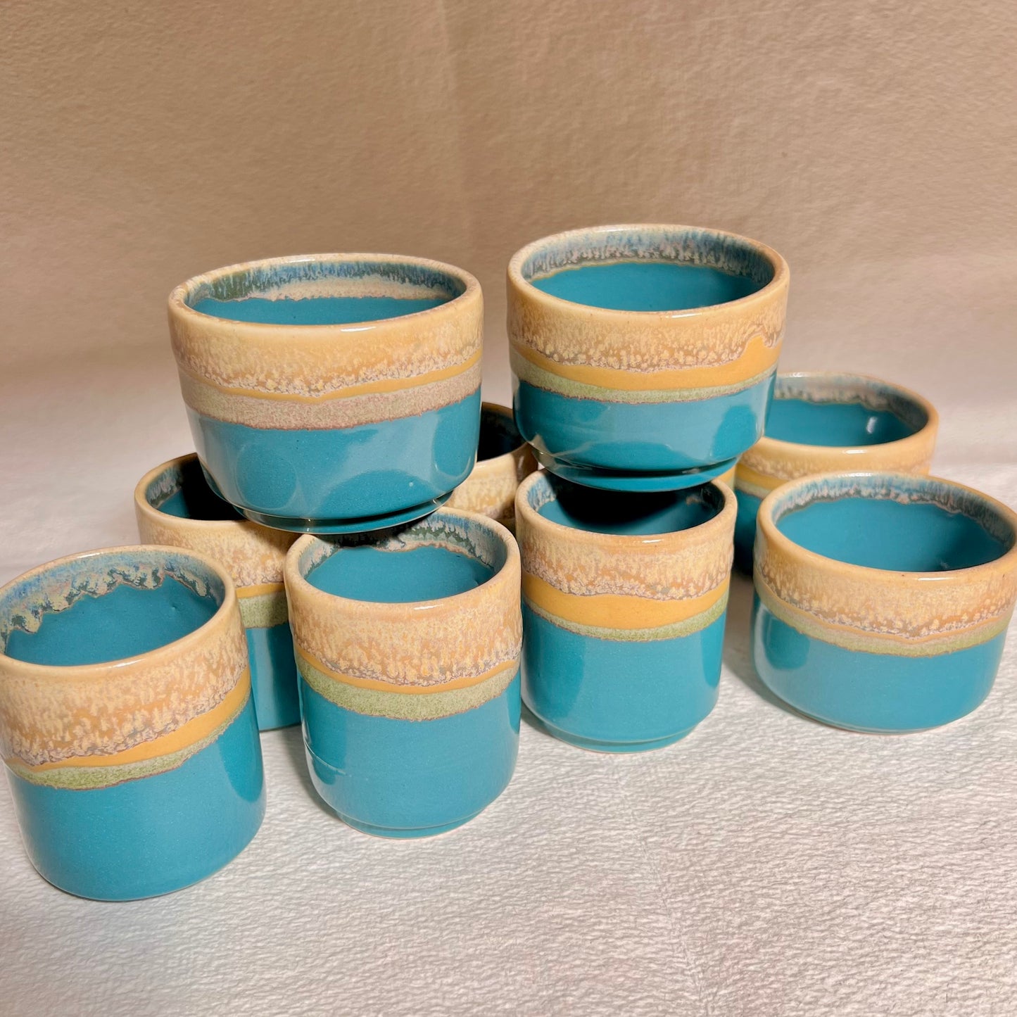 Moh Sattva Ceramic Condiment Container/Serving Bowl Set of 4 (Ocean Theme)