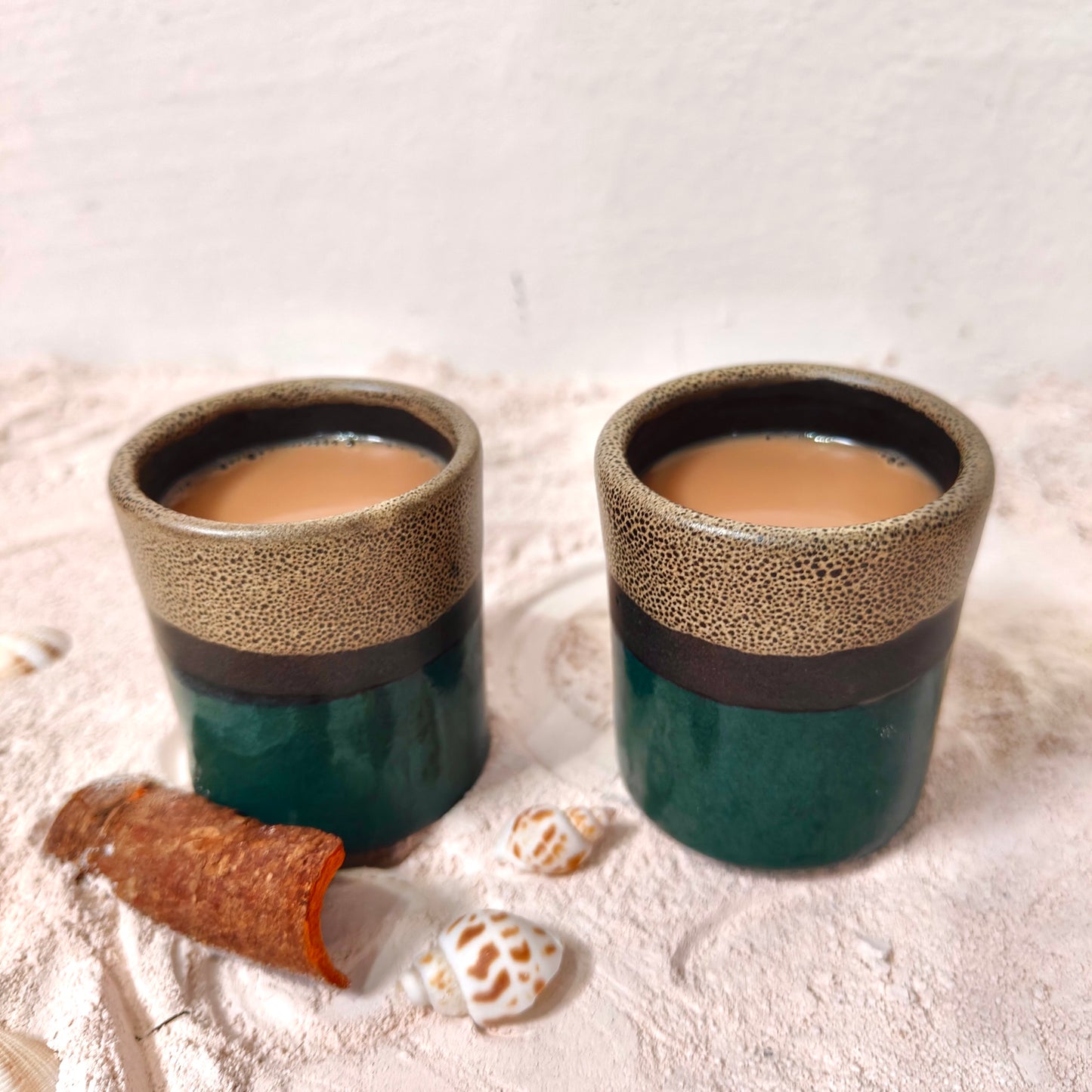 Moh Sattva Ceramic Tea Kulhad/Shot Glass Set of 2