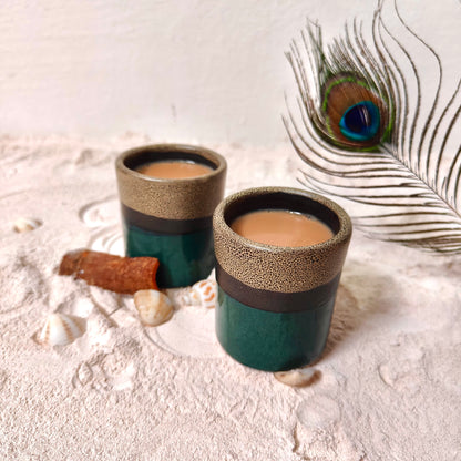 Moh Sattva Ceramic Tea Kulhad/Shot Glass Set of 2